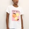 Kaffe Norma - T-Shirt Print - Pink Oranges