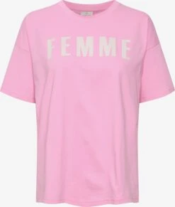 Kaffe T-shirts Shirt Julia Dames Lichtroze