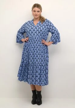 Erry Ami- Jurk - Blue Black Graphic Print