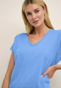 Kaffe Karahima V-Neck- T-Shirt Basic - Regatta -Kaffe Verkoopwinkel d7e643af55194f4d8314174809f2afe3