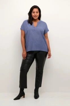 Blouses Met Korte Mouw Blouse Felie Dames Duifblauw -Kaffe Verkoopwinkel d876f528779f75238577e8b10ac83c0e