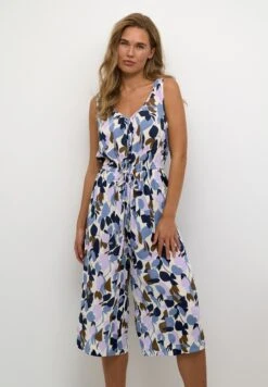 Kaffe Livanna - Jumpsuit - Sand Abstract Plant Print