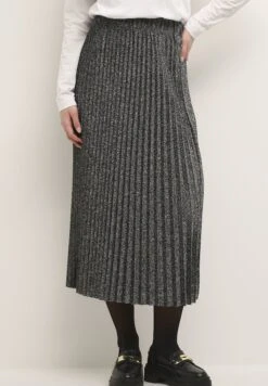 Kaffe Kalinda- A-Lijn Rok - Black W Silver Lurex