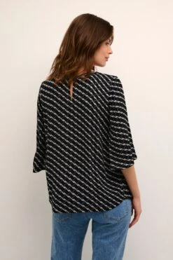 Kaffe Blouses Met Korte Mouw Blouse Marita Dames Zwart -Kaffe Verkoopwinkel dcbb08e80eec12476b4dc6e9147f12ae