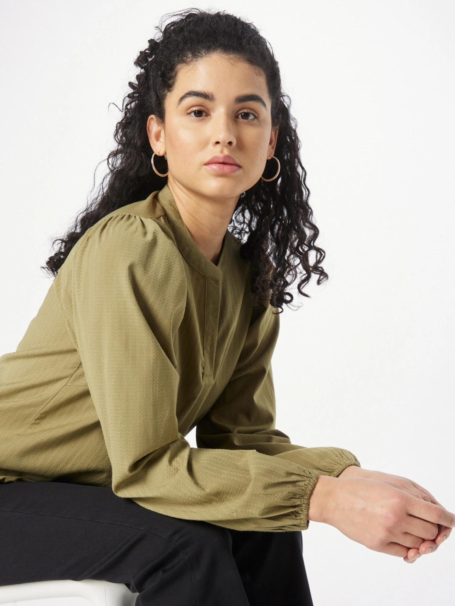 Kaffe Blouseshirts Blouse Mattie Dames Olijfgroen 2 Kaffe Blouseshirts Blouse Mattie Dames Olijfgroen - Afbeelding 2