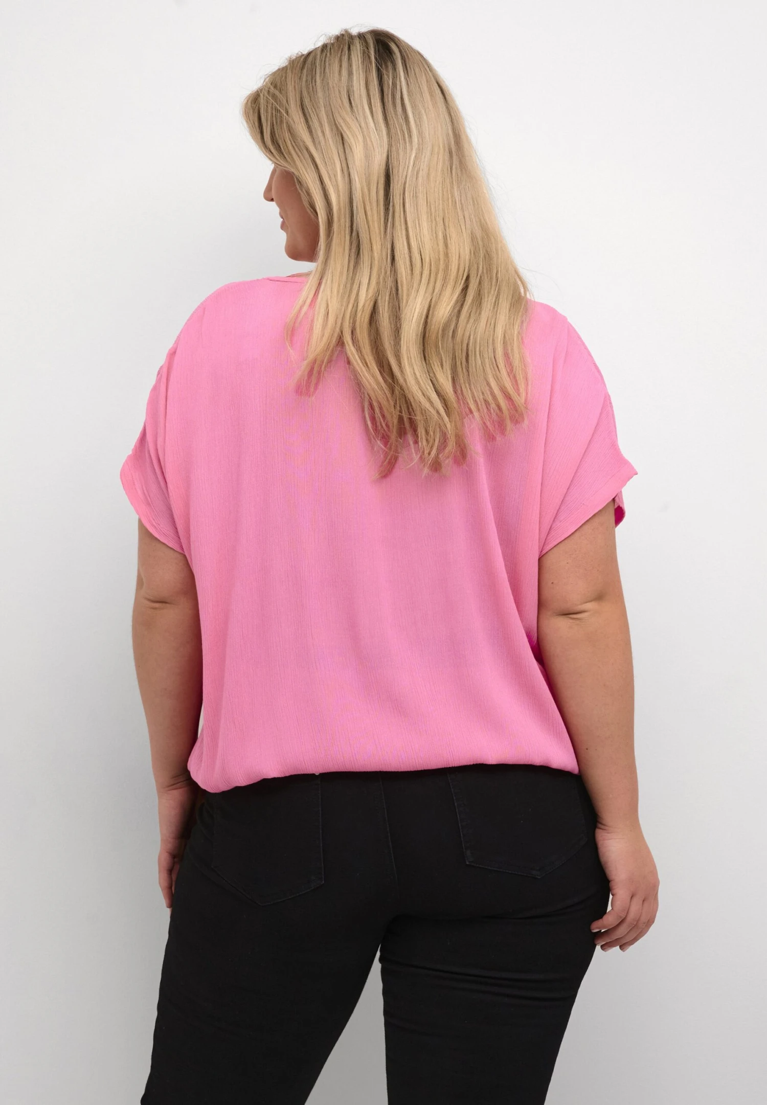 Ami Stanley Ss - Blouse - Shocking Pink 3 Ami Stanley Ss - Blouse - Shocking Pink - Afbeelding 3