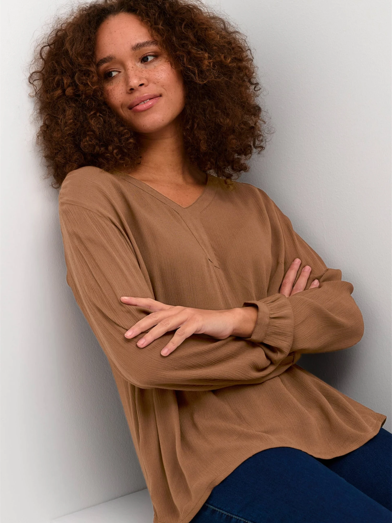 Kaffe Blouseshirts Blouse Amber Dames Bruin 6 Kaffe Blouseshirts Blouse Amber Dames Bruin - Afbeelding 6