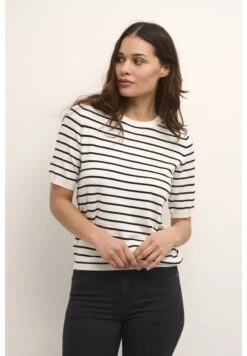 Kaffe Kamala - T-Shirt Print - Chalk/Black