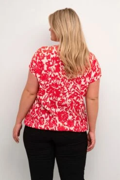Blouses Met Korte Mouw Blouse Ella Dames Rood -Kaffe Verkoopwinkel e16ad6adfa787f38c3bf8756a1eda059