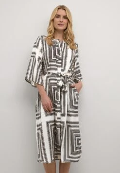 Kaffe Bpkaline- Blousejurk - Sand WBig Square Print