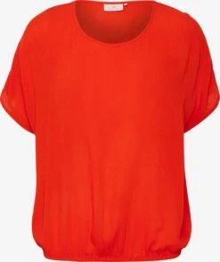 Kaffe Blouses Met Korte Mouw Blouse Dames Knalrood