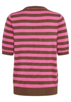 Kaffe Milo Short Sleeve- T-Shirt Print - Soft Silt Shoking Pink Stripe -Kaffe Verkoopwinkel e69f5163740e44b583f278ce093bb2b0