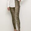 Kaffe Bpabela Slim Fit Elastic Waist - Legging - Brown Black Leo Print