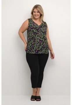 Kcisma Ami- Blouse - Black Green Purple Flower -Kaffe Verkoopwinkel ee46e7973a4f4bceb0f3915874c9ac4d