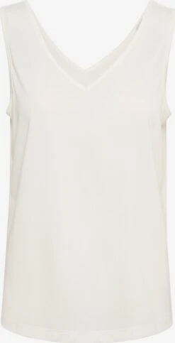 Kaffe Mouwloze Shirts Top Aanna Dames Wit