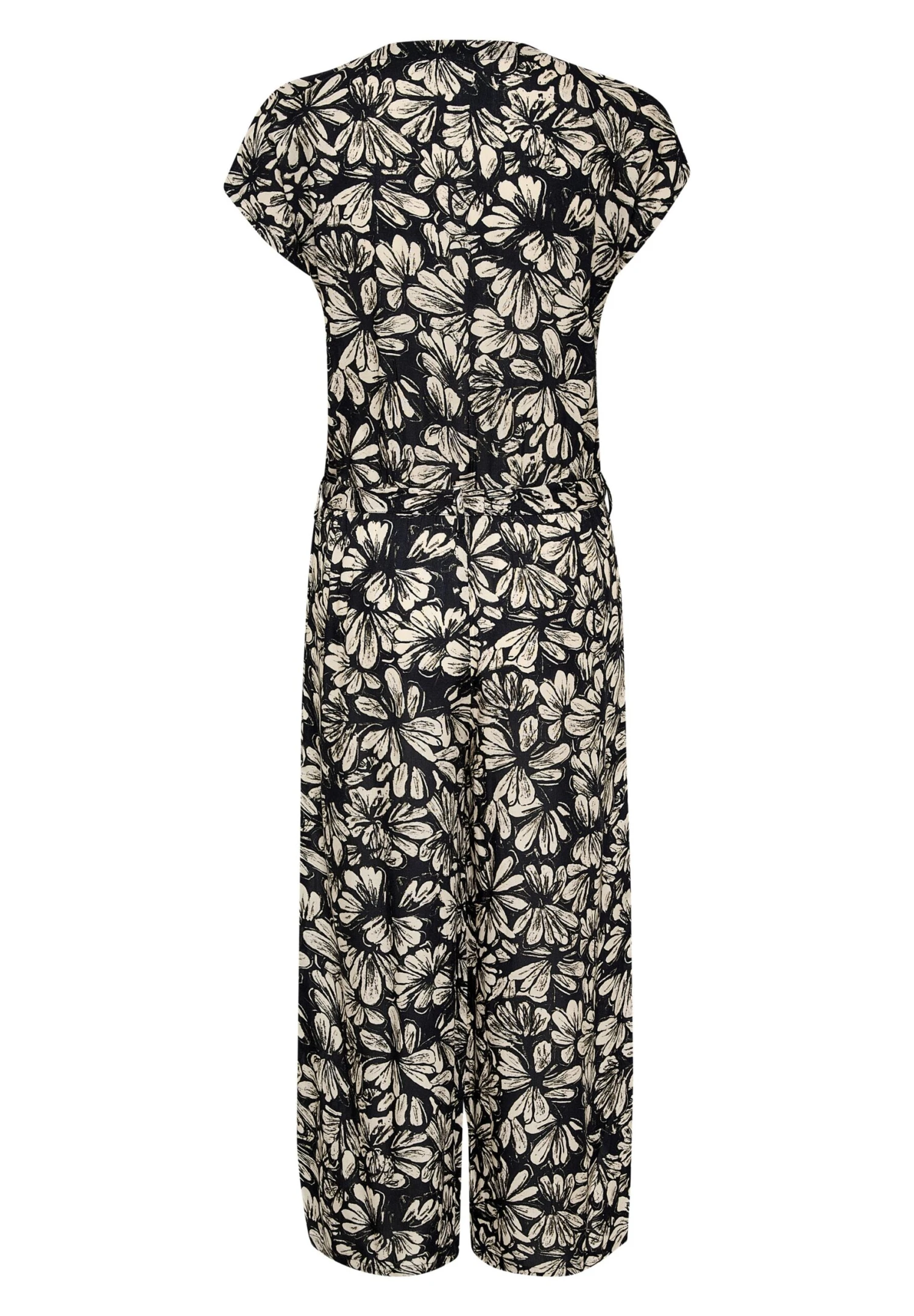 Kaffe Bpbella With Cap Sleeves - Jumpsuit - Black Antique Flower 6 Kaffe Bpbella With Cap Sleeves - Jumpsuit - Black Antique Flower - Afbeelding 6