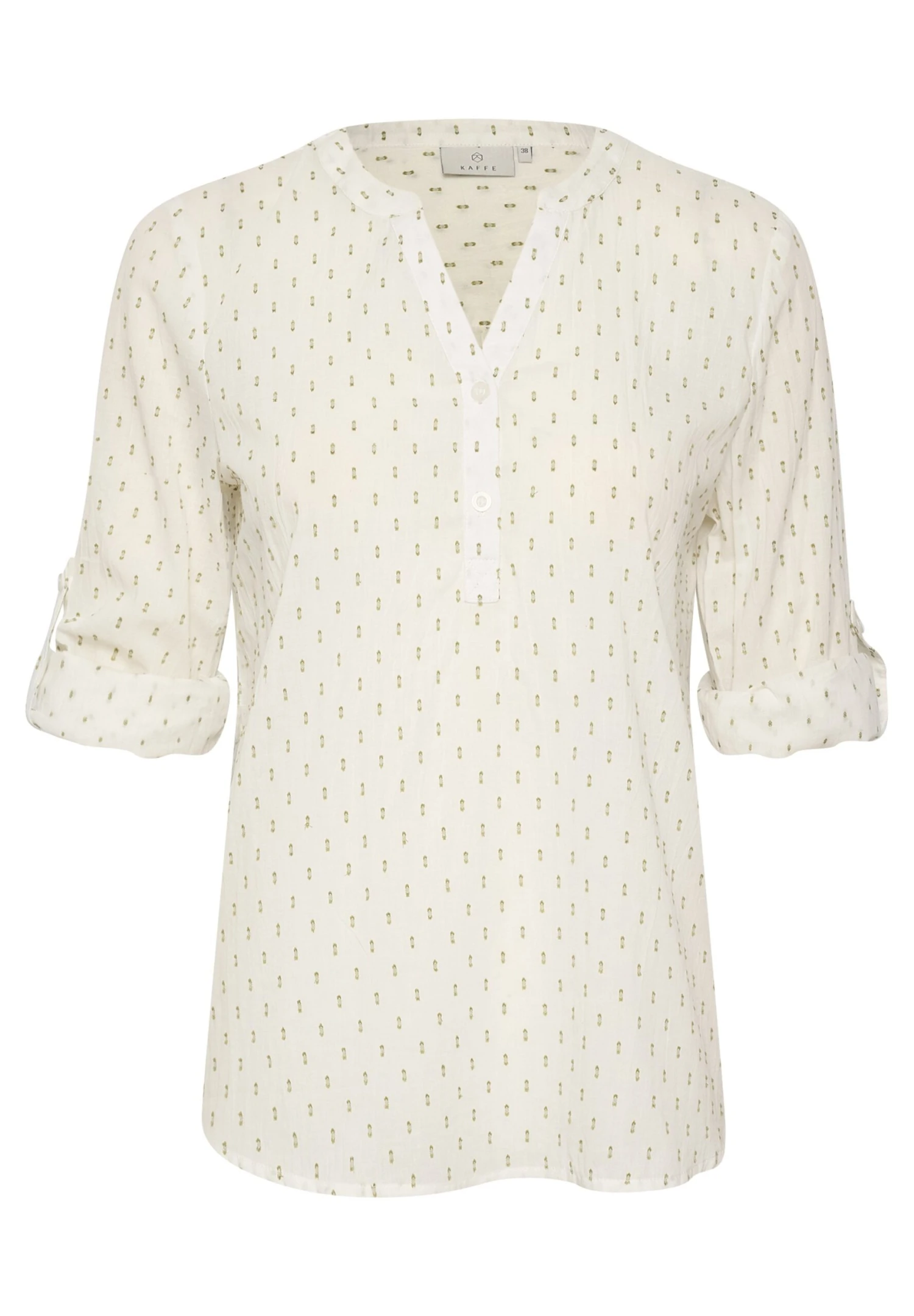 Kaffe Kasilona - Blouse - Chalk Mosstone Dot 5 Kaffe Kasilona - Blouse - Chalk Mosstone Dot - Afbeelding 5