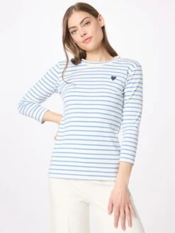 Kaffe Shirts Met 3/4 Mouw Shirt Liddy Dames Blauw -Kaffe Verkoopwinkel f67ba5db92e6680d1f4d11f85e4f20bf