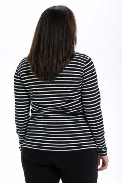 Longsleeves Shirt Clia Dames Zwart / Wit -Kaffe Verkoopwinkel f686f1b92974516bc95f06aa6e0aacd5