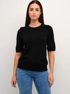 Kaffe Fijngebreide Truien Trui Lizza Dames Zwart -Kaffe Verkoopwinkel f8ad3b82531f77bbb28855b54bd12f09