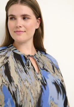 Kcqio - Jurk - Blue Ikat Print -Kaffe Verkoopwinkel f8c7658434f34fef8e2981b81efde2c4