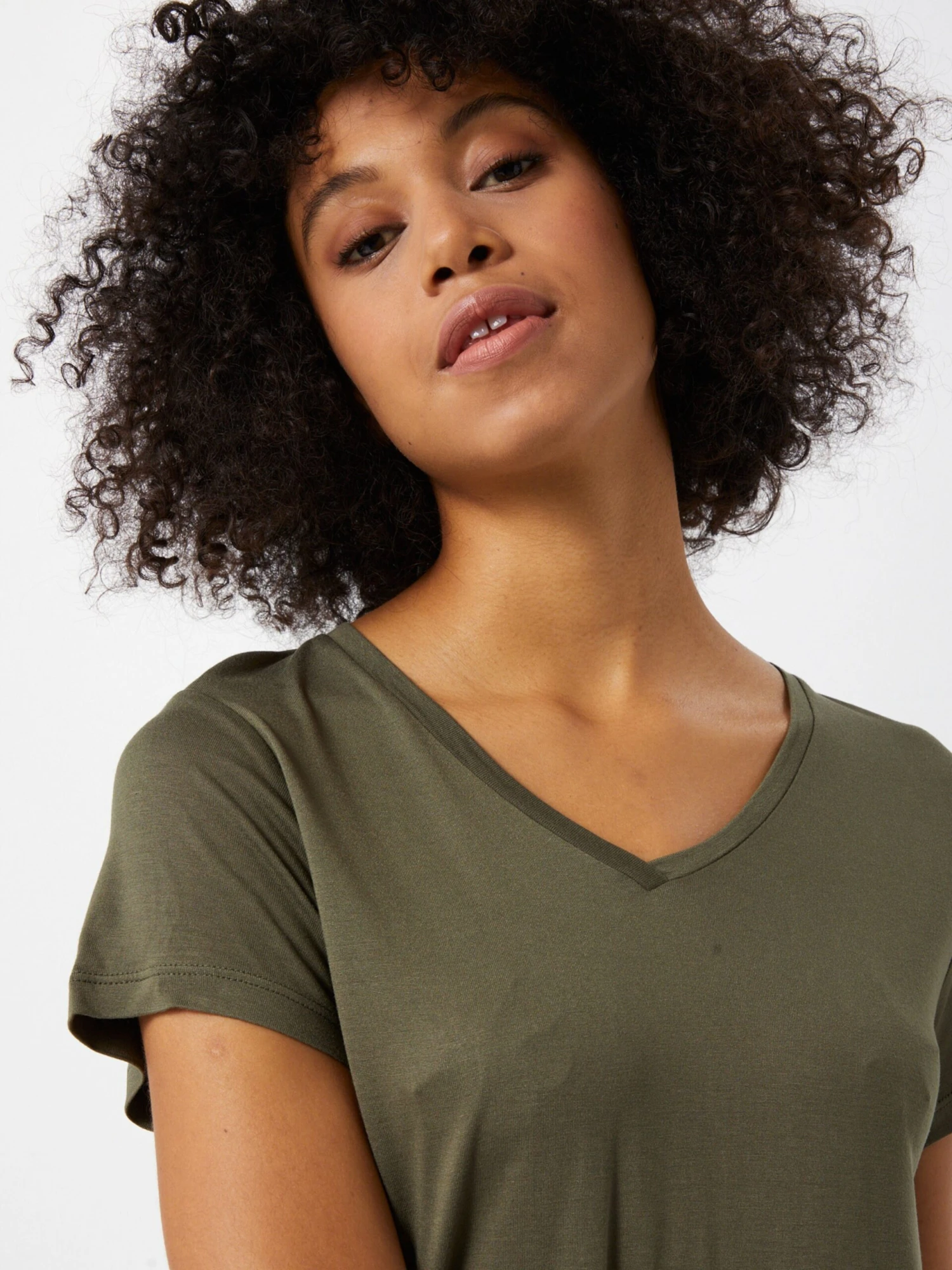 Kaffe T-shirts Shirt Anna Dames Kaki 5 Kaffe T-shirts Shirt Anna Dames Kaki - Afbeelding 5