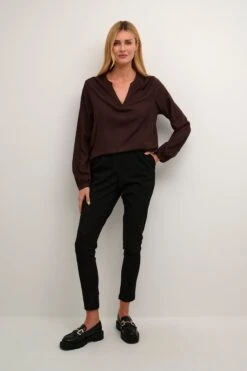 Kaffe Blouseshirts Blouse Calinda Dames Bruin -Kaffe Verkoopwinkel fa468c620a848ee636309c2fe448f3e9