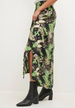 Kaffe Kalulu - Maxirok - Green Black Violet Palm Print -Kaffe Verkoopwinkel faf16292a3ba42b78c2de55871825b66