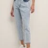 Kaffe Kakira Cropped- Relaxed Fit Jeans - Light Blue Denim