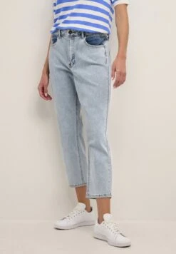 Kaffe Kakira Cropped- Relaxed Fit Jeans - Light Blue Denim