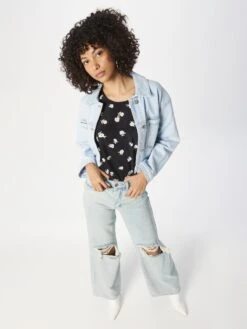 Kaffe Blouses Met Korte Mouw Blouse Obina Dames Zwart -Kaffe Verkoopwinkel ff916efacd521868343bebb79009e923