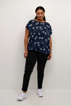 Blouses Met Korte Mouw Blouse Stella Dames Donkerblauw -Kaffe Verkoopwinkel ffccef2b2cea9026b45aa04b09925ac2